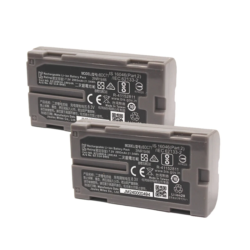 

2 шт. Li-ion аккумуляторы BDC71 7.2v 2993mah для тахеометра Toqcon (безопасные и стабильные, превосходное качество)