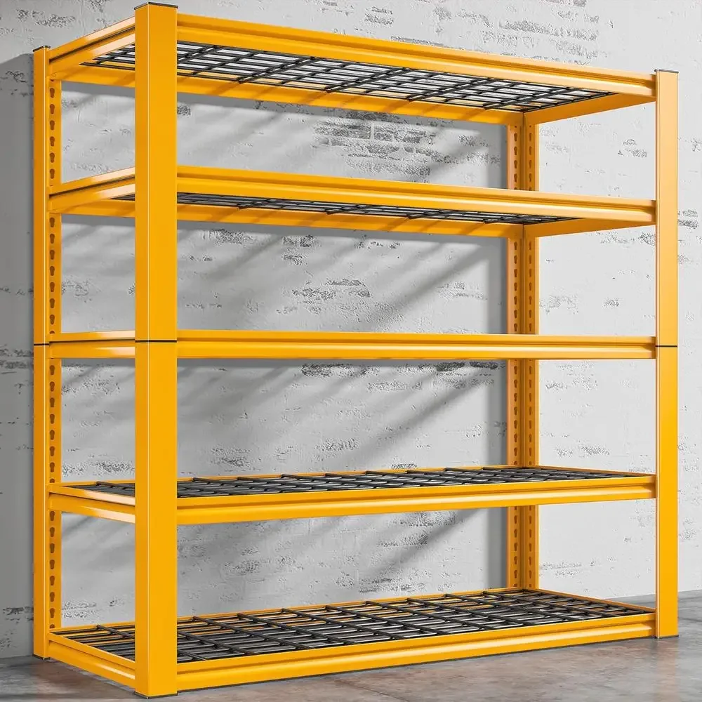 

REIBII Storage Shelves, 40''W Garage Shelving, Heavy Duty Metal Shelving 2000LBS, Metal Shelves 5 Tier Industrial Shel or Kitche