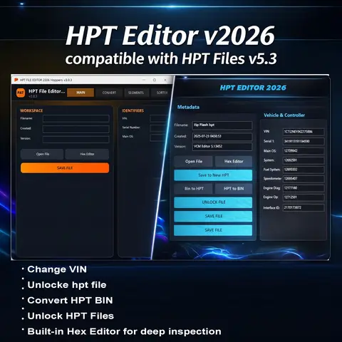 2026 New UNLOCKER .HPT File Convertor Tool HPT EDITOR CONVERTER  TO BIN -BIN TO SORTER Segments Supports Newest HPT Files V5.3
