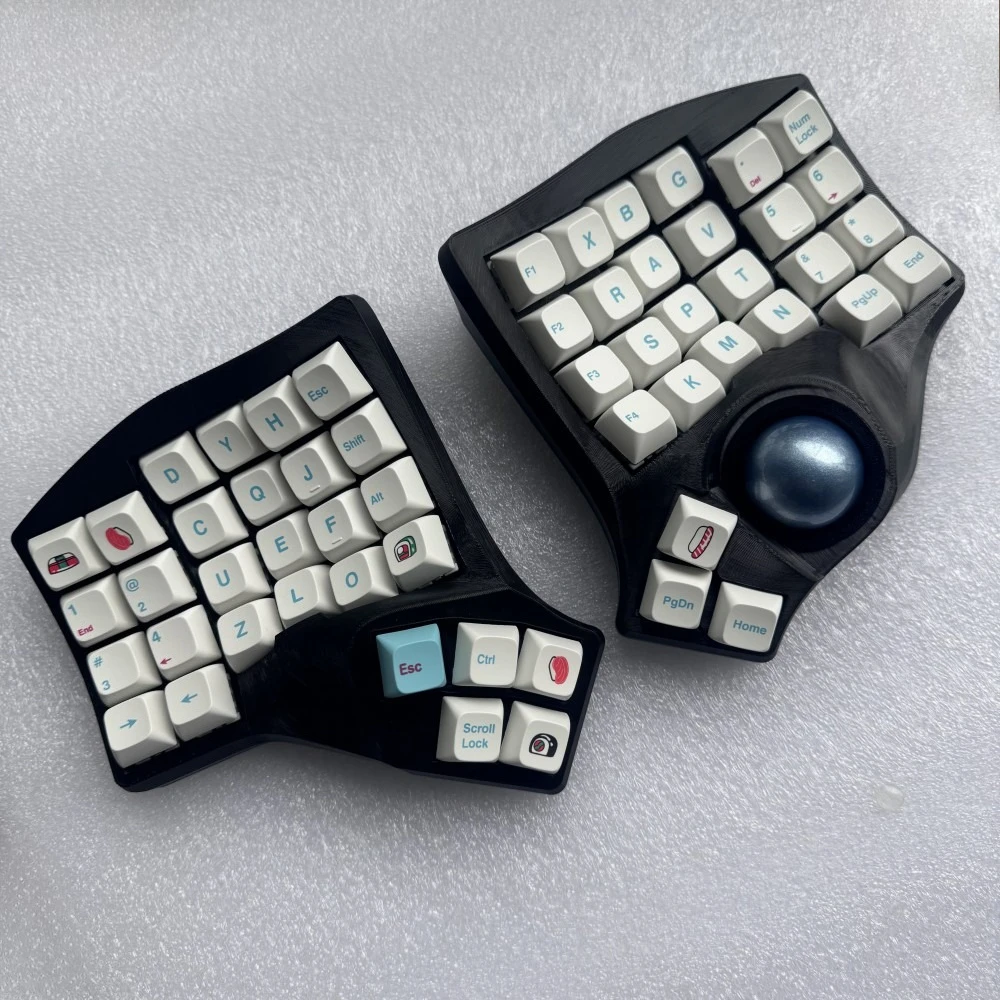 

Charybdis MK2 4x6 Split Keyboard Kit Custom Hotswap Bluetooth Wired Dual-mode Trackball Split Mechanical Keyboard Game Teclado