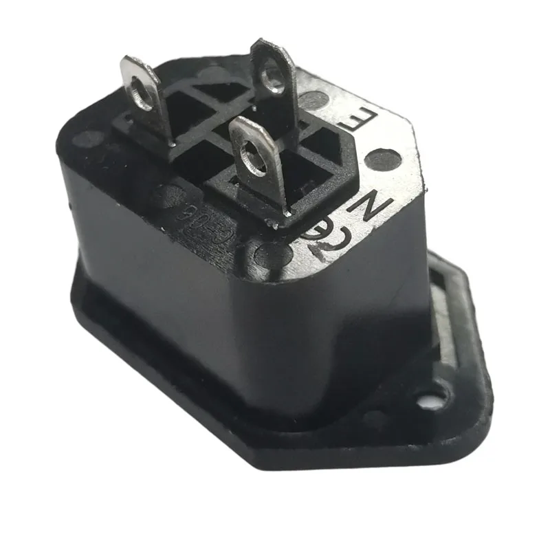2 шт. черный IEC320 C13 женская промышленная розетка PDU шкаф розетка разъем переменного тока с ухом/винтовым отверстием 10A 250 В