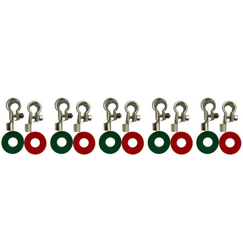 Durable 5 Pair Battery Terminals Connectors Clamps Copper Battery Terminal Kit With Battery Corrosion Terminal Protectors 17Mm