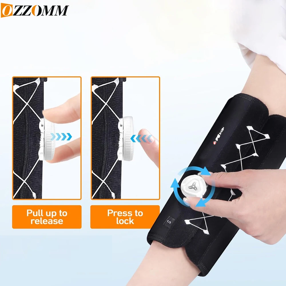 Elbow Brace with 2 Removable Metal Splints & Adjustable Knob,Support for Tennis Elbow,Tendonitis & Cubital Tunnel,Fits Men Women
