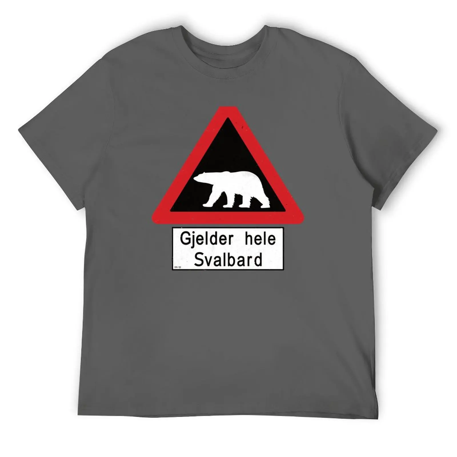 Svalbard Polar Bear Sign - Gjelder hele Svalbard T-Shirt graphic t shirts Short sleeve tee compression shirt men