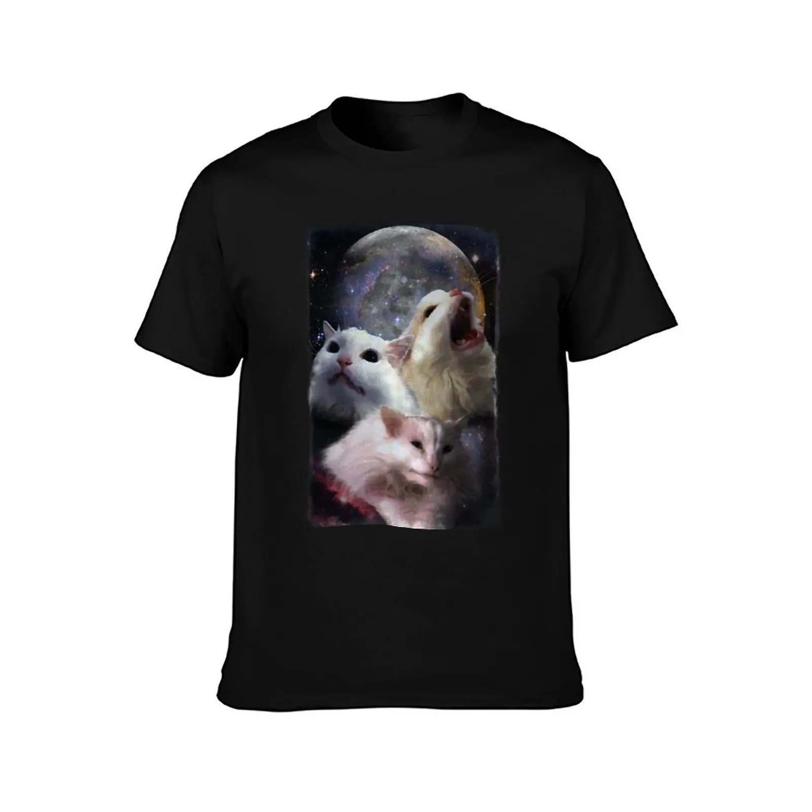 Triple Thurston Moon Cats! T-Shirt Modern Print Casual T-Shirt