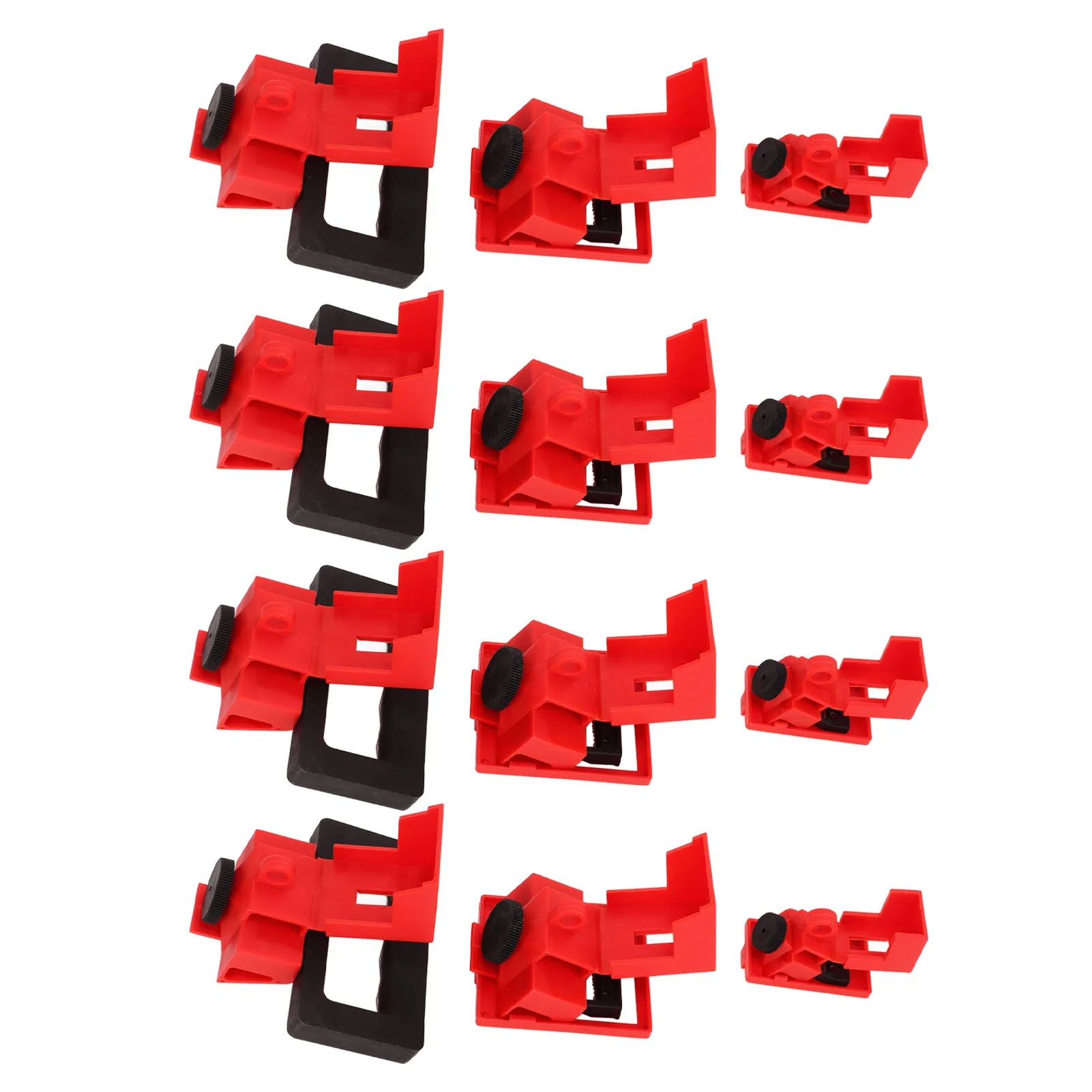 12 Pcs Single Pole Breaker Lock Out Device Nylon Breaker Clamp On Lockout Tagout Kit