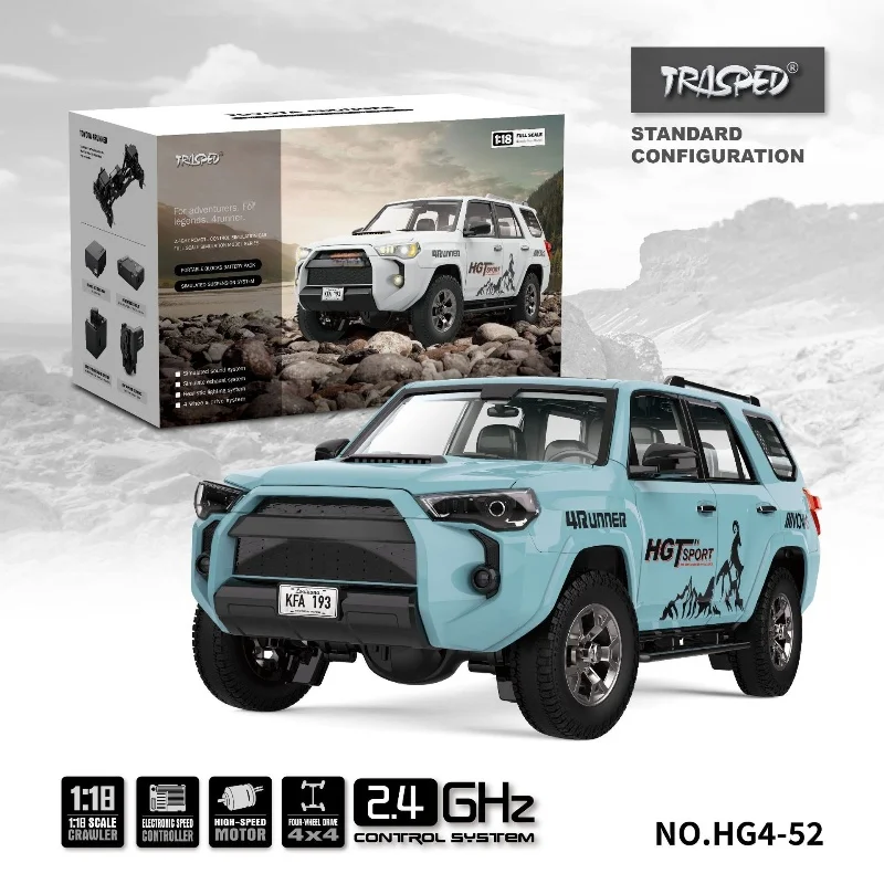 2024 New Hg 4runner 1:18 High Simulation Electric Model 2.4g Remote Control Four-Wheel Drive Vehicle Adult Kids Toy Gifts