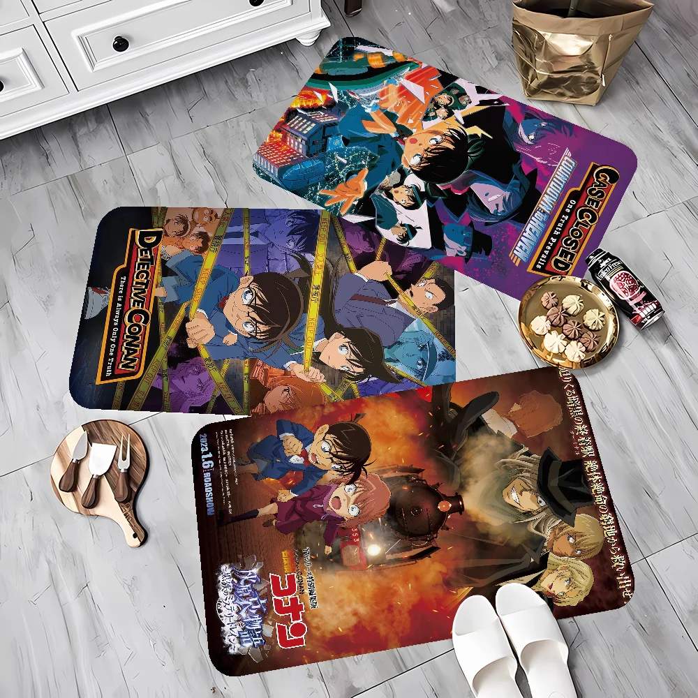 3D Detective Conan Anime Bathroom Mat Kids Room Bedroom Decoration Balcony Anti-Slip Doormat Living Room Welcome Rug