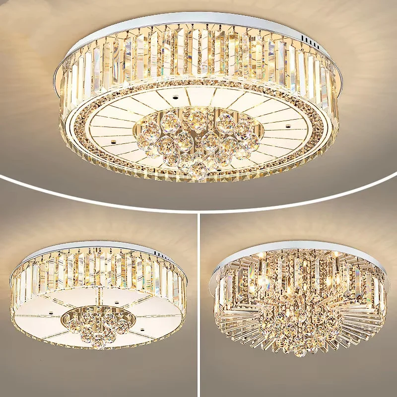 

Crystal Led Ceiling Chandelier Living Room Decor Gold Lustre Luxury Lighting Dining Bedroom Island Light Indoor Ceiling Lamp