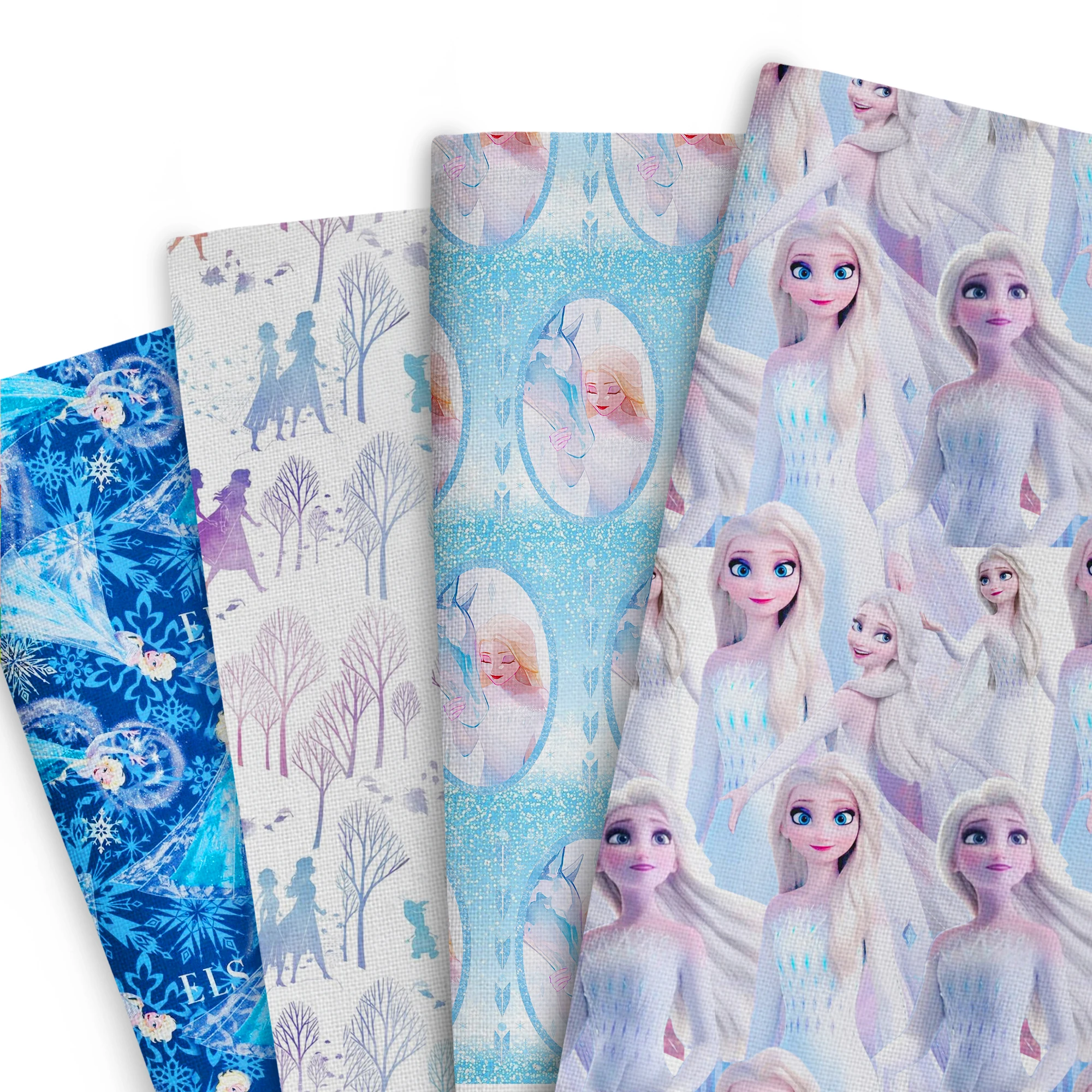 

Diseny Frozen Patchwork Princess Elsa Polyester Cotton Fabric Tissue Sewing Quilting Fabrics Needlework Material DIY Handmade