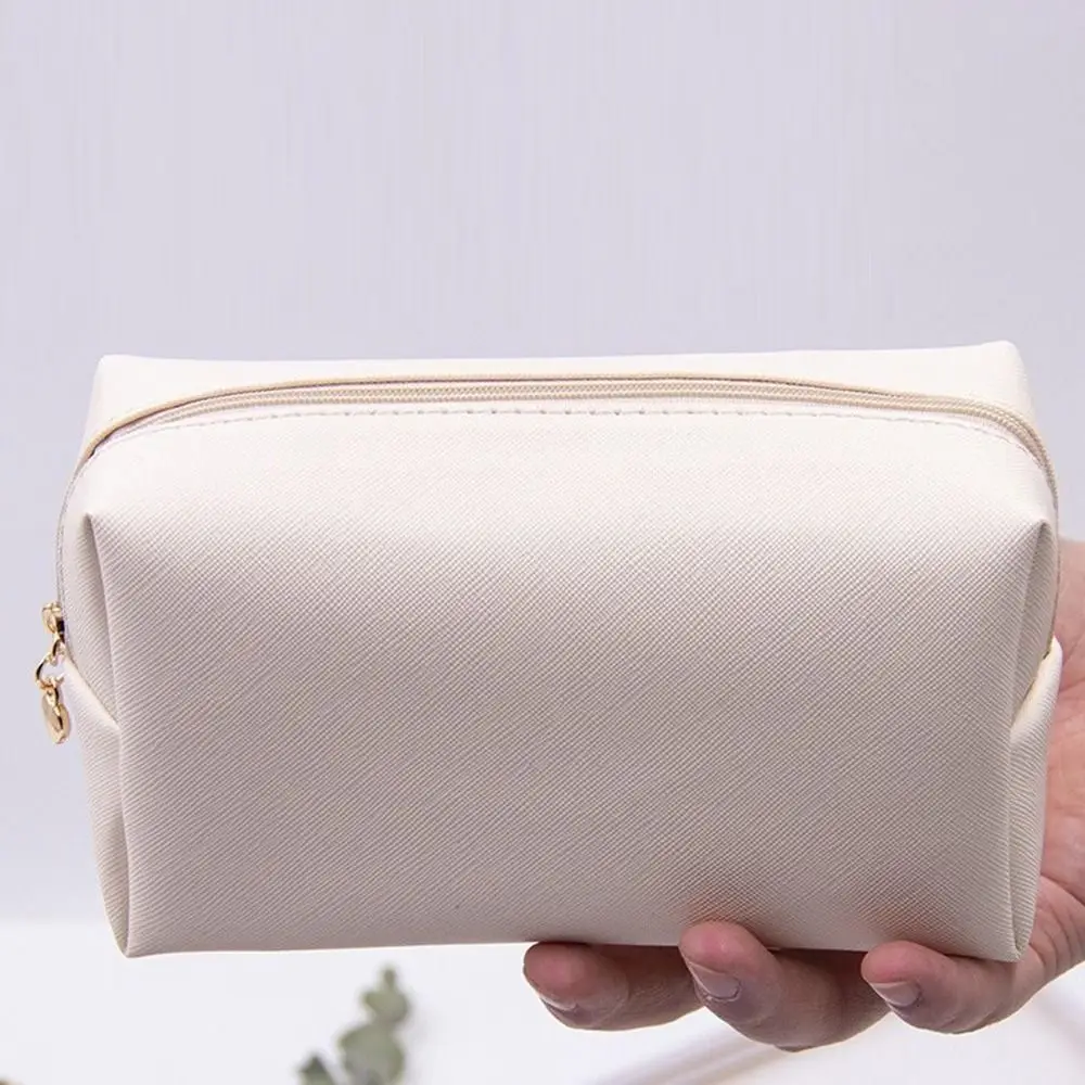 New PU Leather Makeup Bag Waterproof Zipper Closure Cosmetic Bag Large Capacity Toiletry Bag for Women & Men