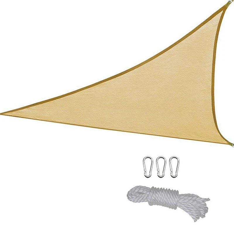 Outdoor Window Shade Sail Breathable Triangular Extra Large Shade Sail Easy Install