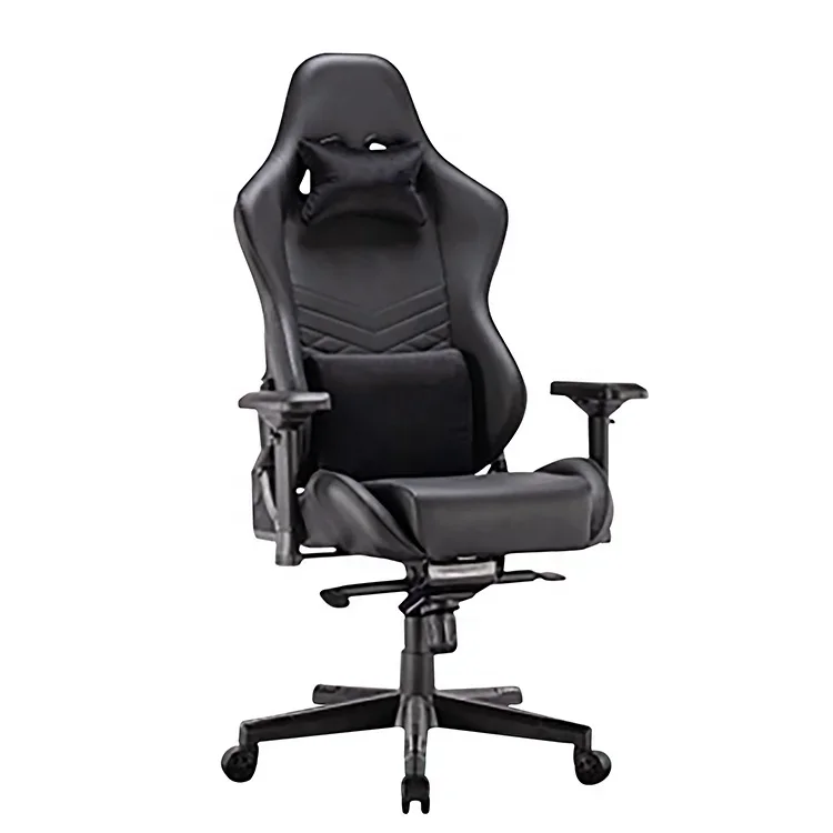 Racing Seat Velocity Motion Platform Computer Gaming Chair Fully Black Polyurethane Leather Rvolving Gaming Sillas For Game Room