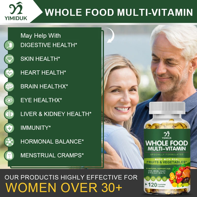 Fruit & Vegetable Complex Capsules Rich In Multivitamins & Dietary Fiber Whole Foods Superfoods Boost Immunity