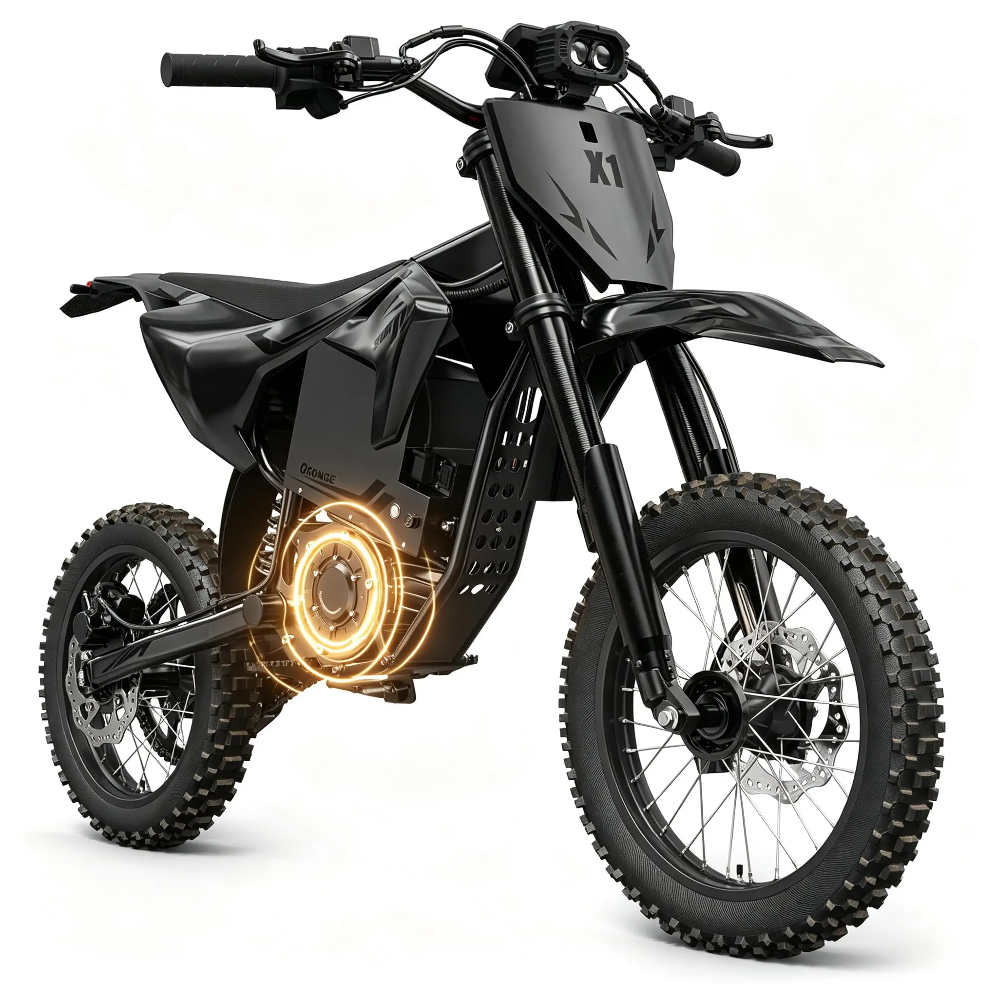 QRONGE X1 Spark M Electric Off-Road Dirt Bike for Adults & Teens, 4500W Brushless Mid-Drive Motor, 60V 28.8Ah Removable Battery, 14