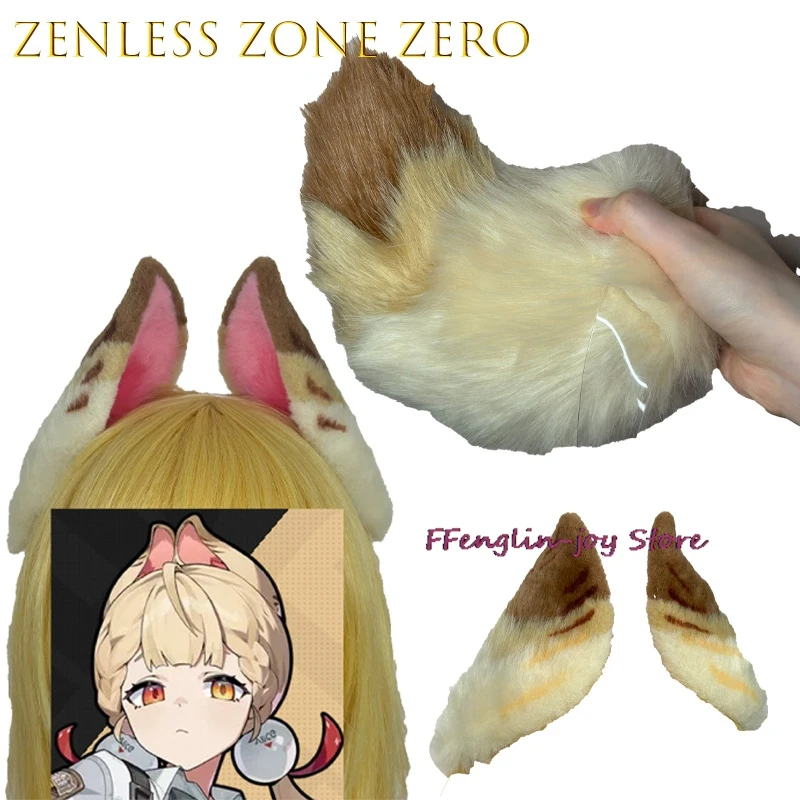 

Zenless Zone Zero Alice пушистые уши животных хвост набор регулируемая повязка на голову заколка для волос косплей костюм аниме игра Хэллоуин вечерние
