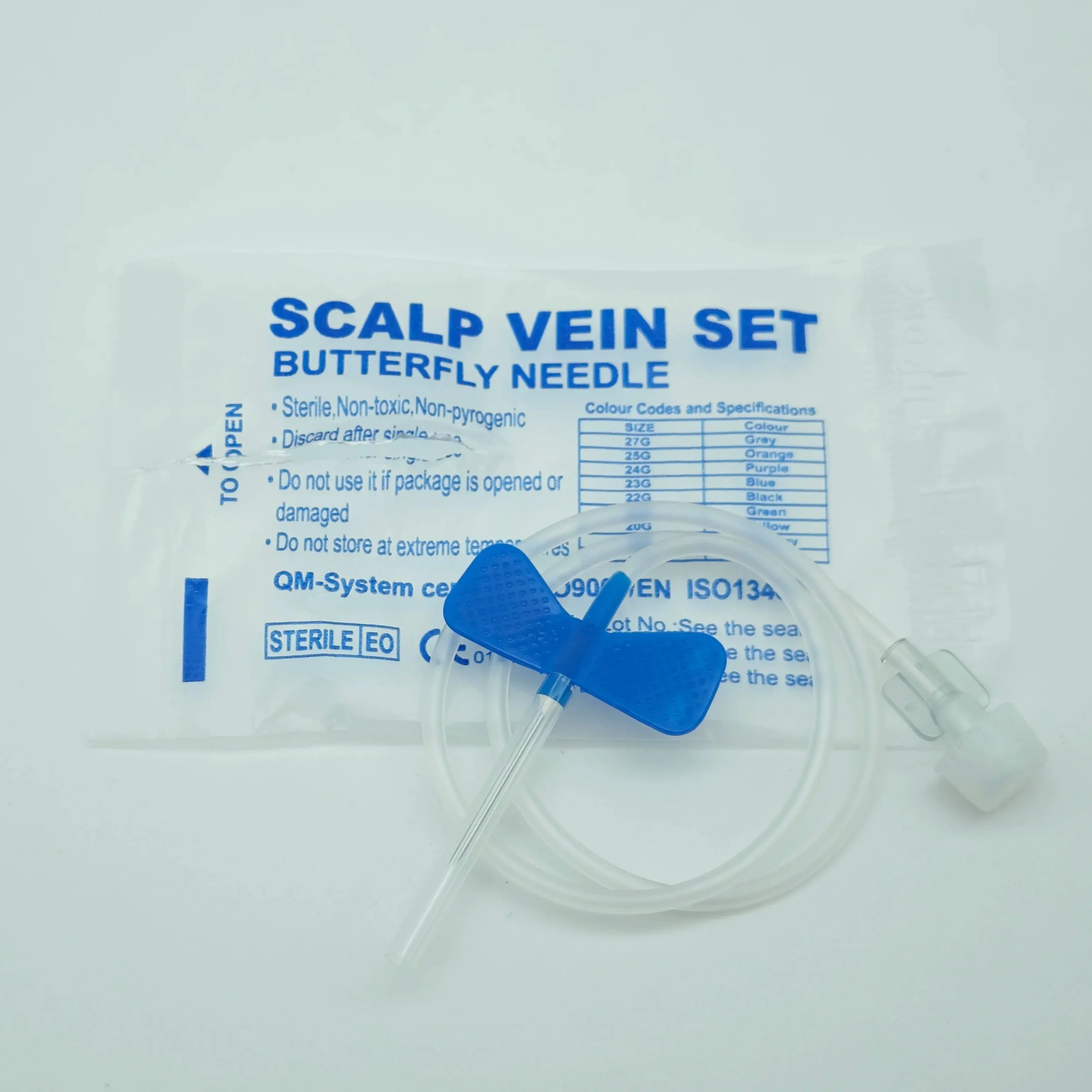 23g Disposable Sterile Scalp Vein Set Pet Scalp Vein 23g Butterfly Needle With Double Wings