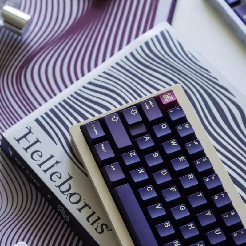 Key Kobo  Helleborus Keycaps Premium PBT Material Support Full Size Layout Oil-Resistant High-Aesthetic Customizable Accessories