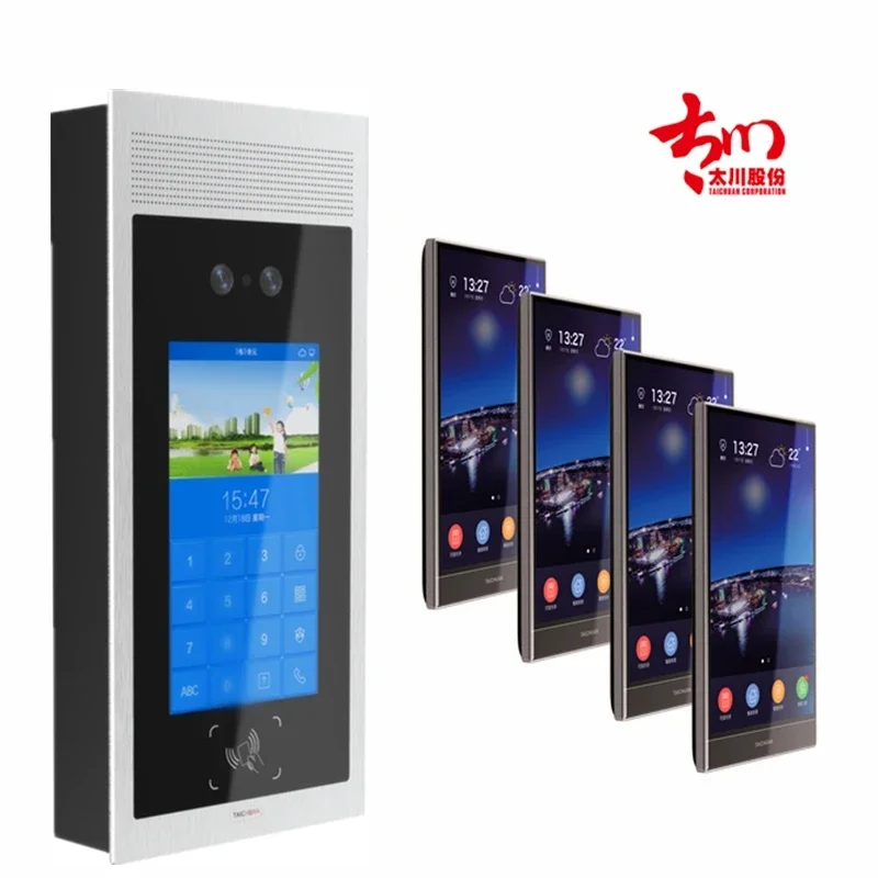 

Tuya Android for smart home security Wireless video door phone multi apartment video wifi intercom system ip video intercom