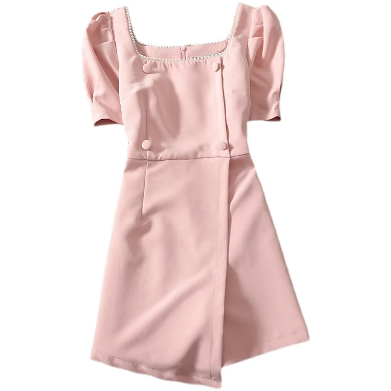 Ele High-Waist One-Piece Pants for Women Summer 2025 Embellied with Beads Wide Leg Commute Sle ort Pants