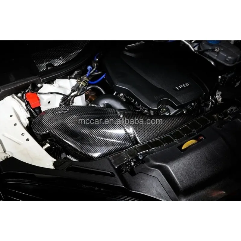 Faster Response Real Dry Carbon Air Intake Manifold For Audi A6 A7 1.8T 2.0T 2016-18 Racing Version Cold Air Intake System