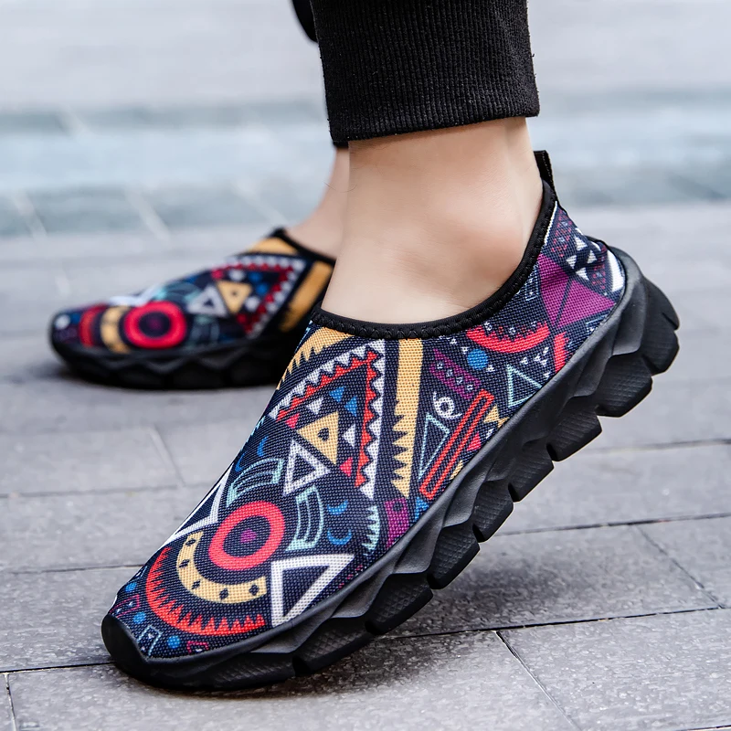 

YRZL Men's Sneakers Breathable Casual Shoes Outdoor Non-Slip Mesh Loafers Walking Lightweight Fashion Male Tennis Shoes