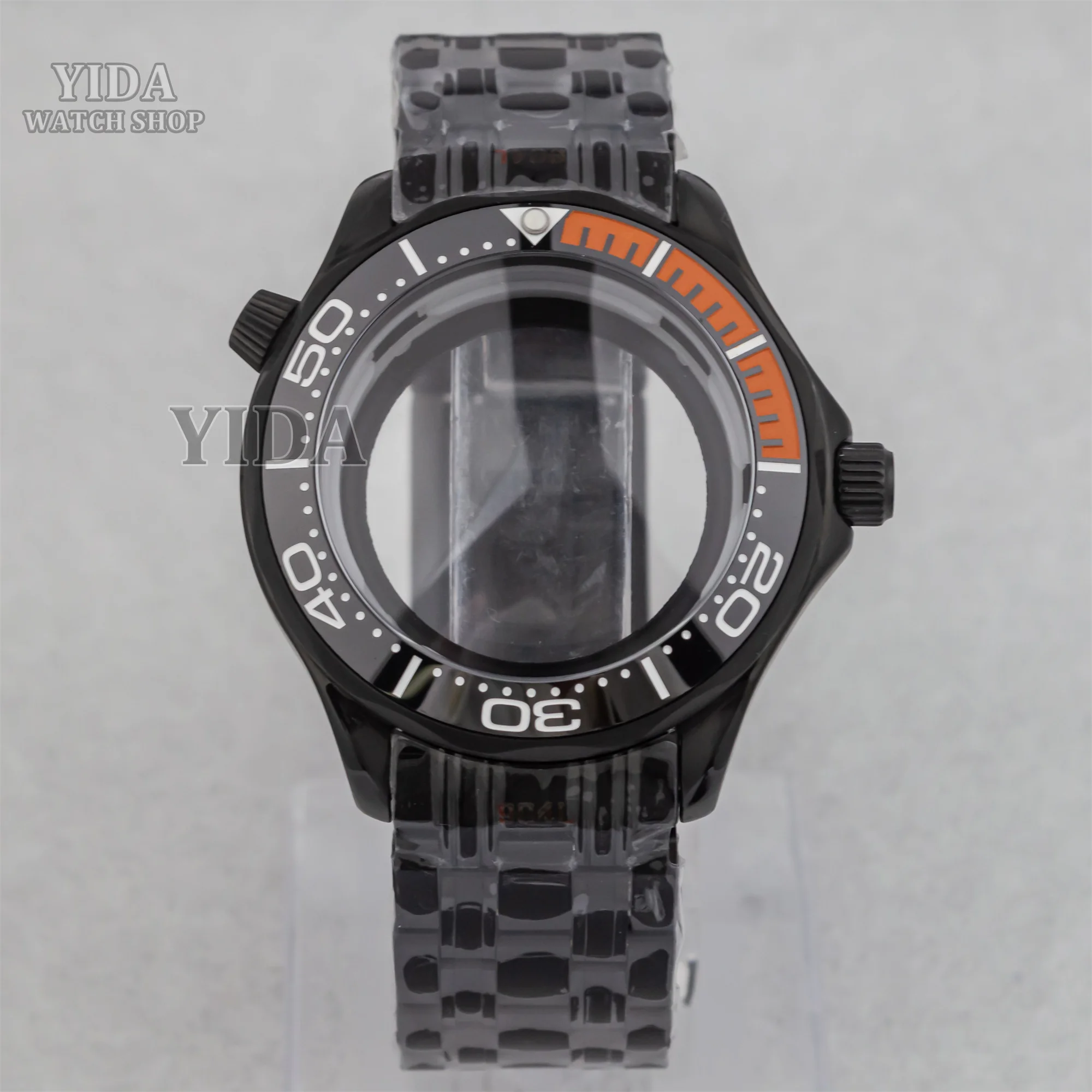 NH35 Cinturino per cassa dell'orologio Seamaster 300 10ATM Custodia in vetro zaffiro impermeabile adatta NH35 NH36 Movimento Mod Accessori Strumenti di riparazione