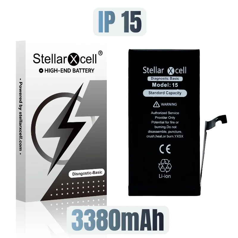 StellarXcell Batería de Diagnóstico Básica para iPhone 12 13 14 15 Mini Pro Max Plus Compatible Sin Mensajes de Error 100% Saludable Herramienta Gratuita 5