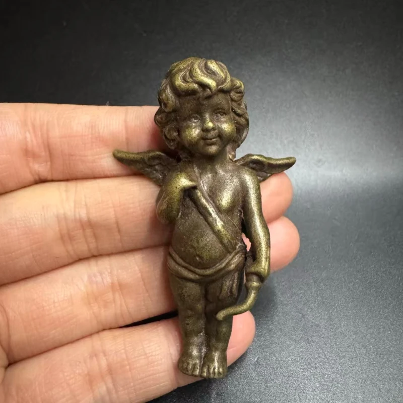 

Little Fairy/ Retro Brass Cupid Desktop Ornament Creative Personalized Metal Sculpture Home Living Room Decoration Crafts Gift