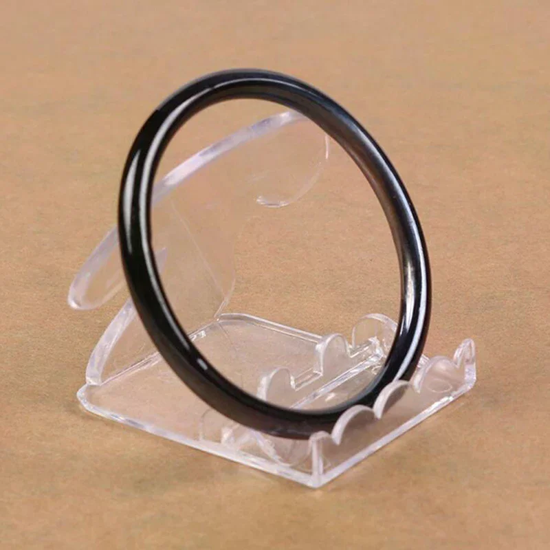 رف عرض سوار من الأكريليك الشفاف، حامل تخزين منظم الإسورة