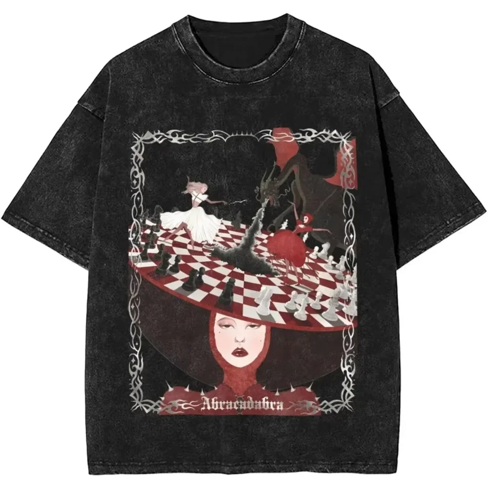 

2026 Y2K Vintage Oversized Tee, Washed 230GSM Heavy Cotton Harajuku T-shirt Unisex, Fashion Short Sleeve O-Neck Streetwear Top