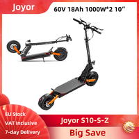 Joyor S10-S-Z Electric Scooter 60V 18Ah 2x1000W Motors Double Front and Rear Suspension Hydraulic Disc Brakes 10 Inch Air Tires