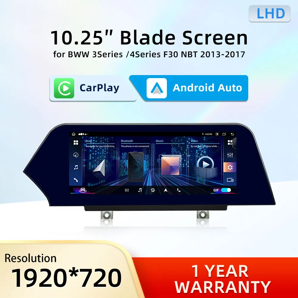 3/4 Series 2013-2016 Android 10.25'' Large Screen  DSP TV Blade-style CarPlay Dashboard Fits  Car's Center Console