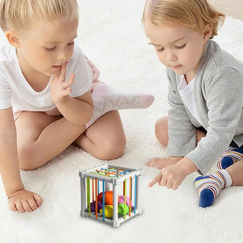 

Shape Sorting Toy Portable Sensory Bin Shape Sorter Toys Educational Early Learning Activities Multifunctional Developmental