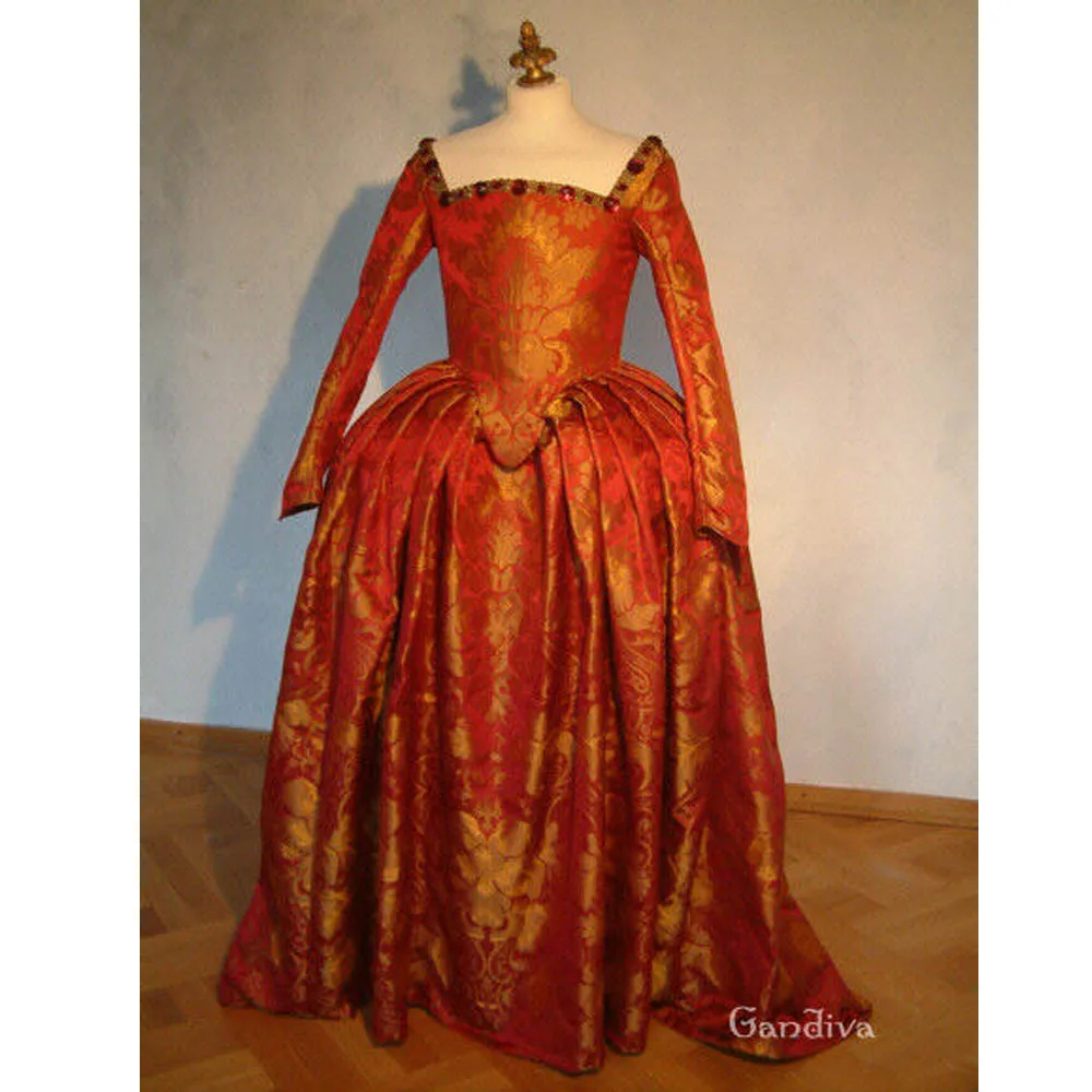 

Victorian Tudor Queen Dress Court Ball Gown Dress Medieval Renessiance Afternoon Fashion Costume