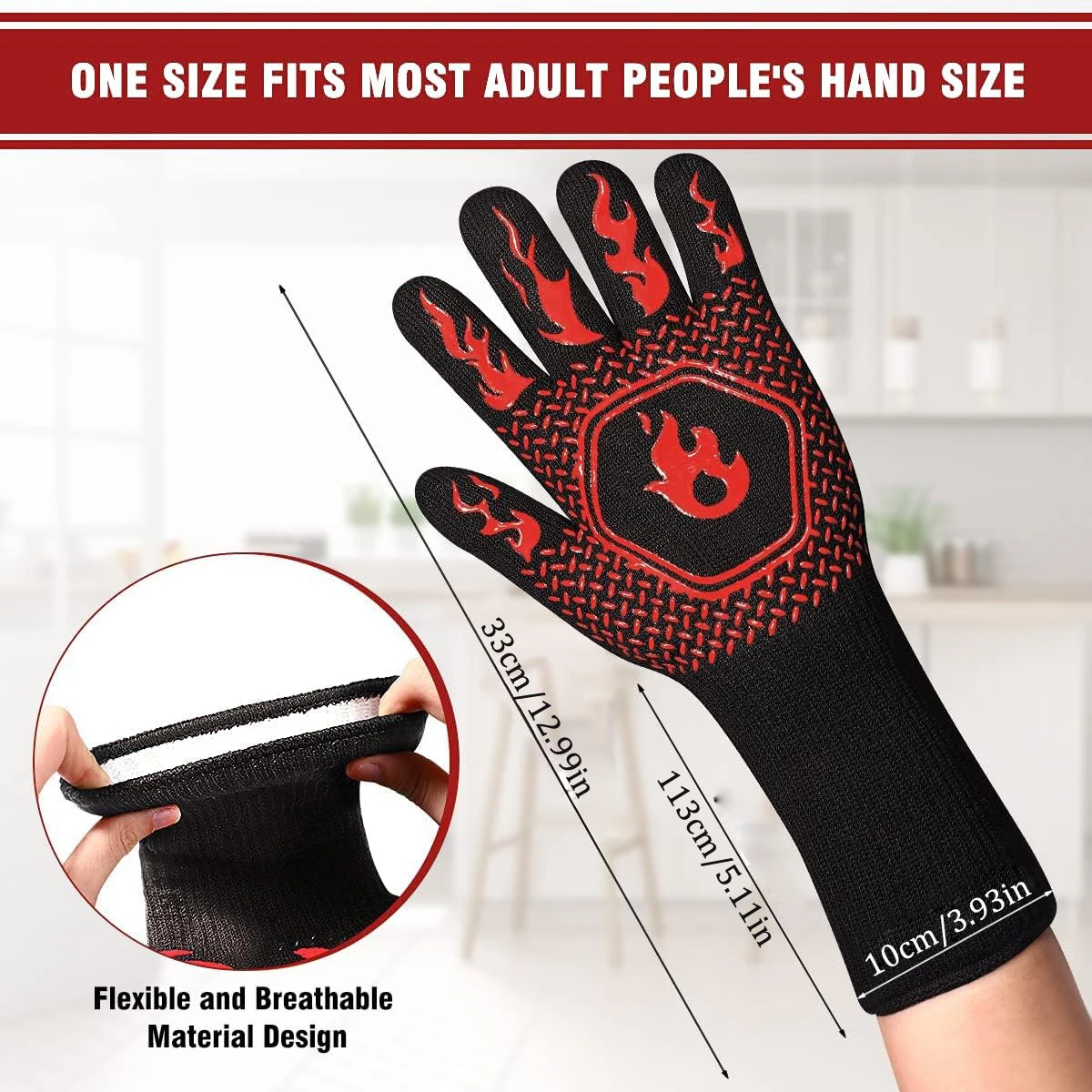 Guantes para parrilla de barba - Oven Mitt Silicone reseña y precio
