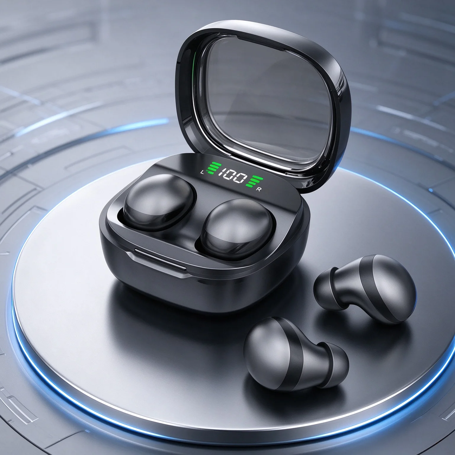 미니 보이지 않는 이어폰 블루투스 5.3 헤드폰 HiFi 스테레오 무선 헤드셋 Xiaomi Huawei 용 소음 감소 이어 버드