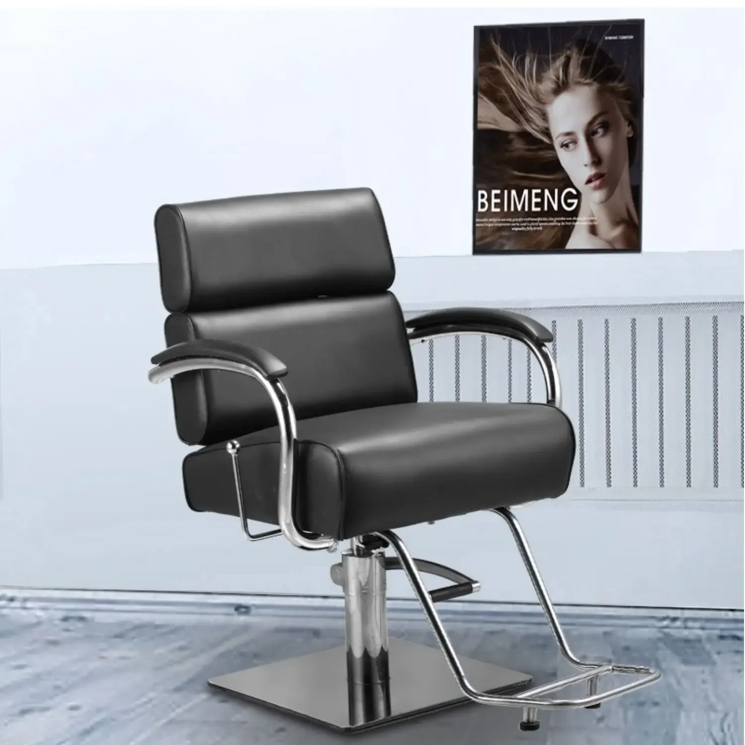 Bemon Haircut And Haircut Chair Can Be Rotated And Lifted, The Backrest Is Down, And The Upper Half Of The Backrest