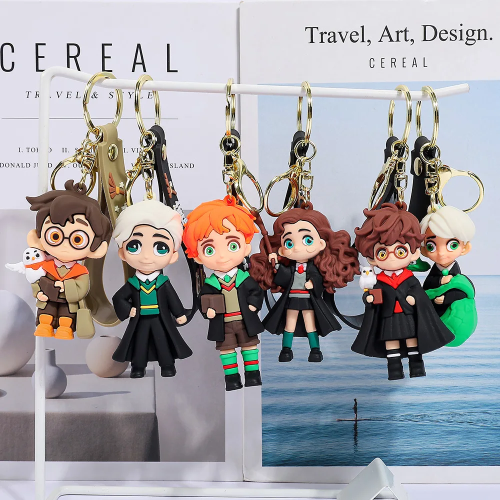 Cartoon Harry Potter Keychain Magic Book College doll pendant men's and women's backpacks ornaments collection gifts