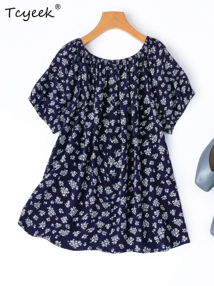 

Tcyeek 100% шелковая пляжная рубашка из тутового шелкопряда, элегантные женские рубашки, летняя одежда, свободный крой, модные женские топы