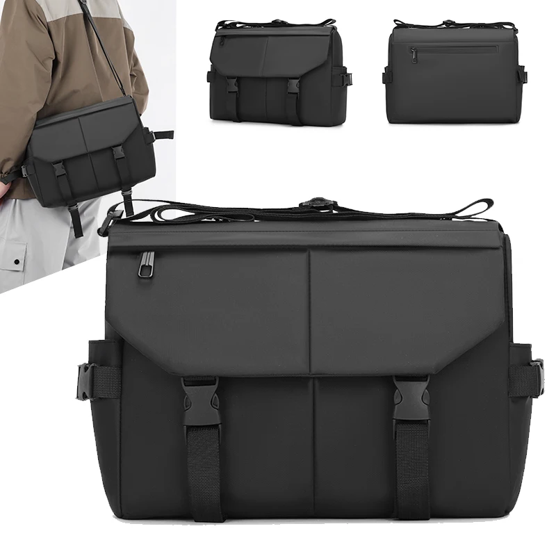 

Мужская повседневная сумка через плечо с несколькими отделениями для хранения, легкая сумка-мессенджер из оксфордской ткани, модная сумка для ежедневного использования.