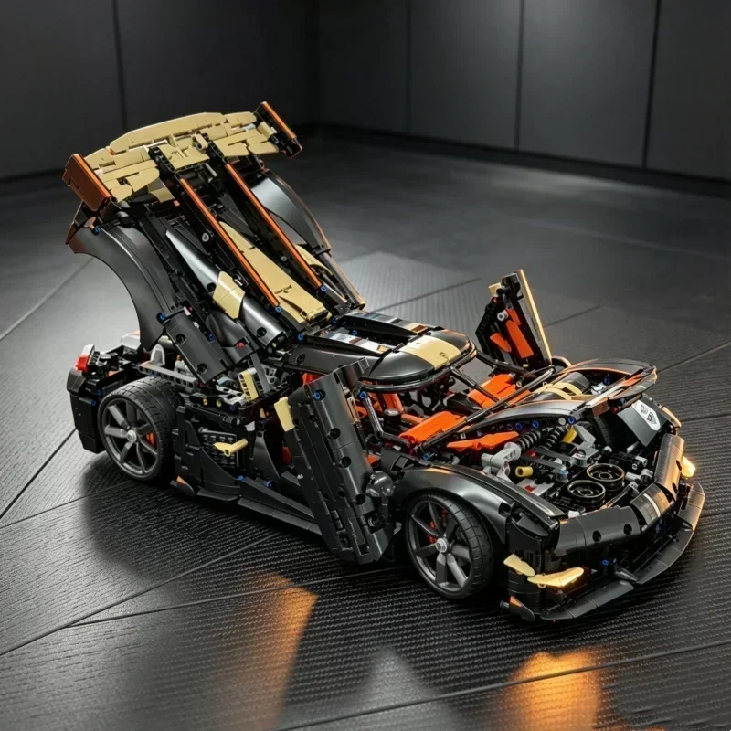 Adult High Difficulty Hypercar Vehicle Building Blocks Set 4104PCS Complex Mechanical Sports Car Model For Collection Decoration