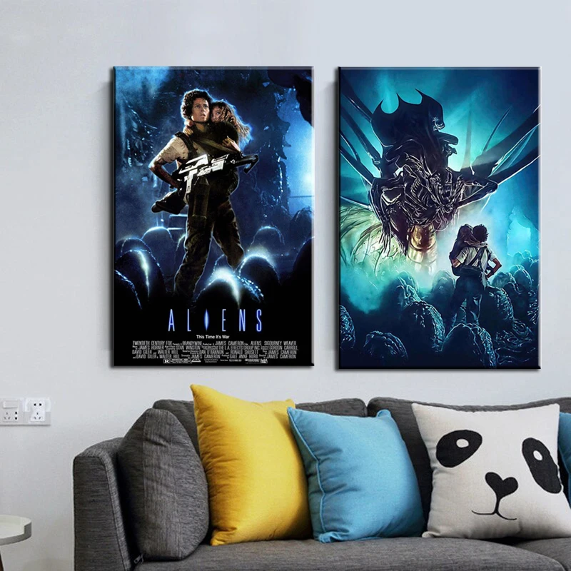 Classic Horror Movie Poster Wall Art Canvas Painting Retro Alien Contract Kraft Paper Printing Living Room Modern Home Decor