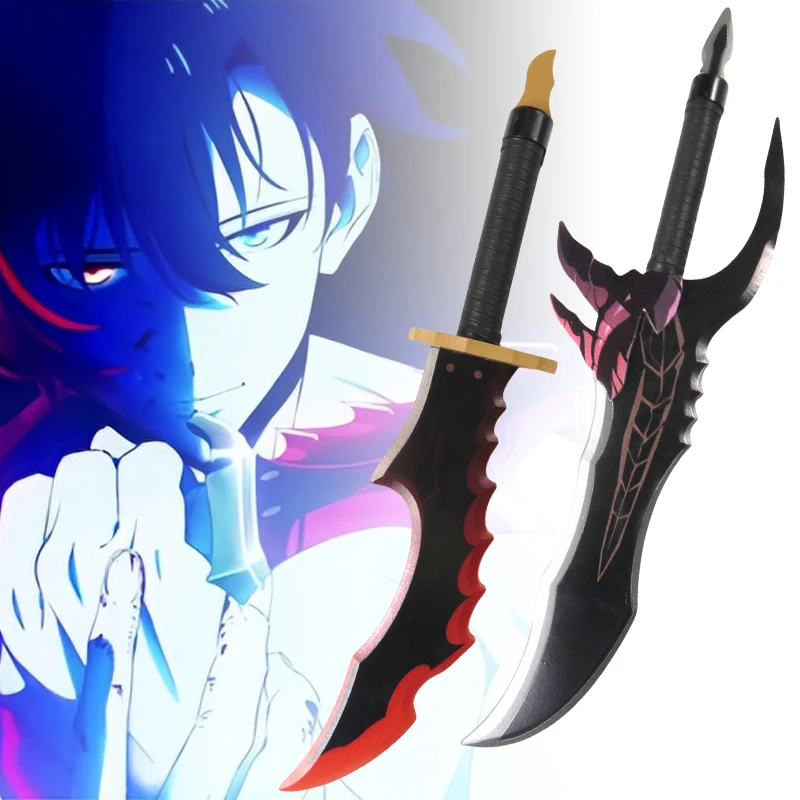 Solo Leveling Kanata Sword Mizushino Shun Anime Cosplay Prop Wooden Ninja Knife Real Size Japanese Katana Samurai Sabre Toy Gift