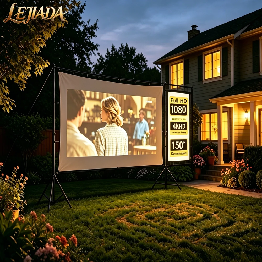 Ecran-de-projection-lejiada-150-pouces-avec-support-metallique-double-triangle-blanc-sans-plis-160-°-angle-de-vision-double-face-pour-home-cinema
