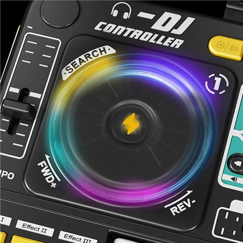 QWE-2X Children Simulation Multifunctional DJ Mixer Controller Electronic Organ DJ Player Music Entertainment