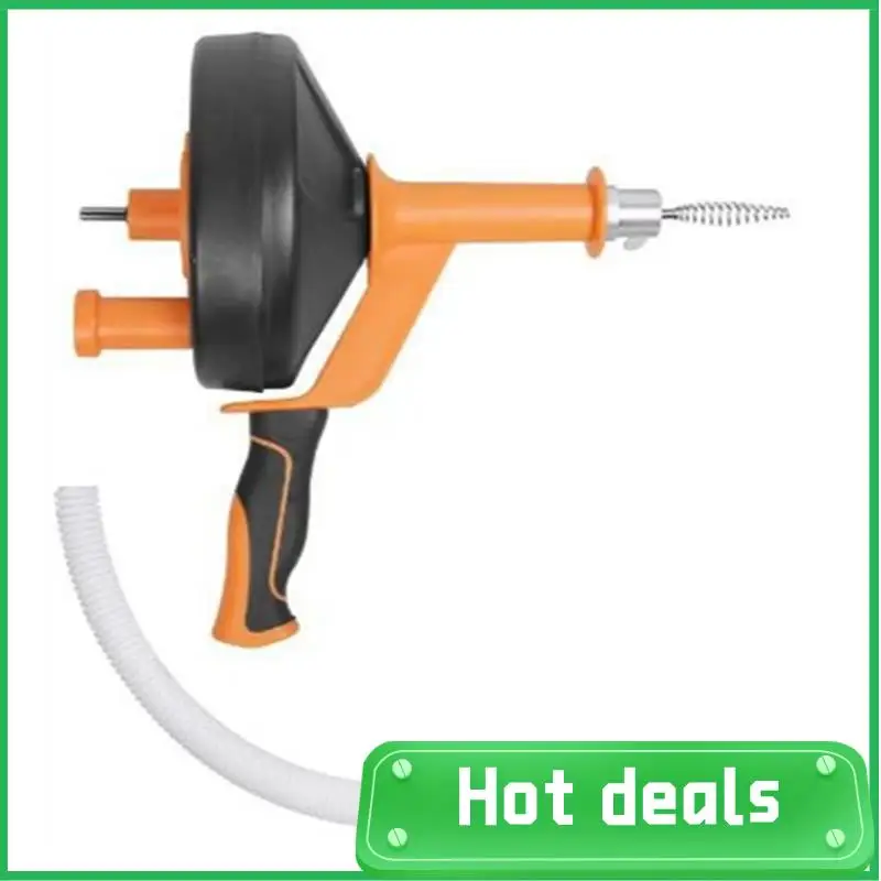 

AC62-Drain Augers Clog Remover With Drill Bit Adapter, Duty Flexible Plumbing Snake, Manual Or Electric For Kitchen, Bathroom