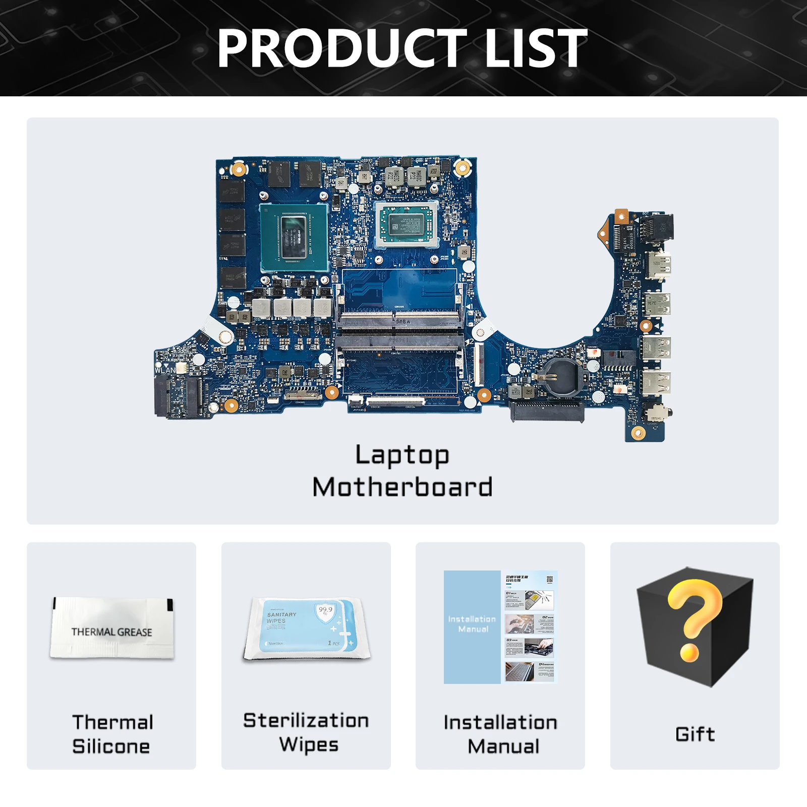 Imagem -06 - Mainboard para Asus Fx505du Fx705du Fx95d Fx505dv Mw505d Px505d Tuf505d Mw705d Px705d Tuf705d Placa-mãe Portátil V6g Fx505d