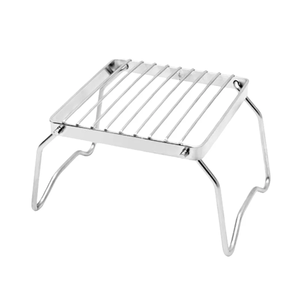 

27.5X23.5X13Cm Portable Stainless Steel Folding Barbecue Grill Compact Foldable Bbq Rack Large Capacity Multi-Functional For