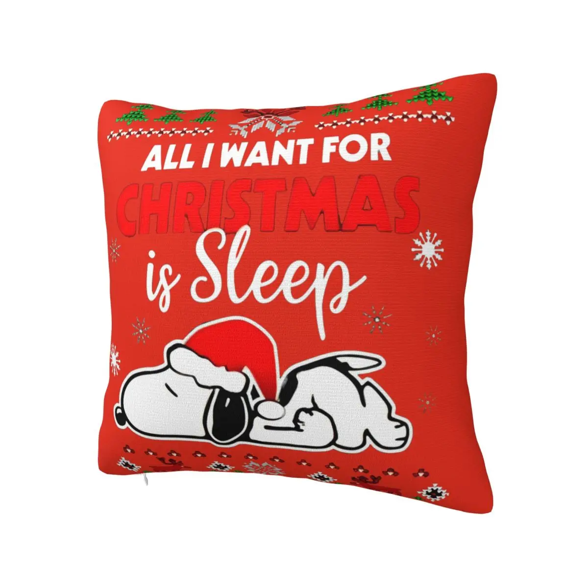 Pillow Cover Christmas Snoopy Cartoon Cushion Cover Woodstock Peanuts Charlie Brown Pillow Case For Home Decorative Pillowcases